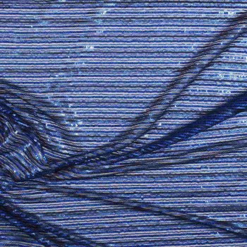 Lentejuelas rayas azul azafata