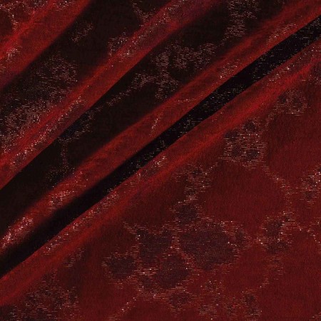 Red jacquard chenilla aterciop