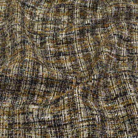Tweed con hilatura fantasia marron