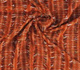Tweed multicolor rayas fil coupÉ naranja burdeos