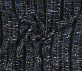 Tweed multicolor rayas fil coupÉ azul marron