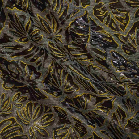 Jacquard hojas fondo cÁÑamo amarillo