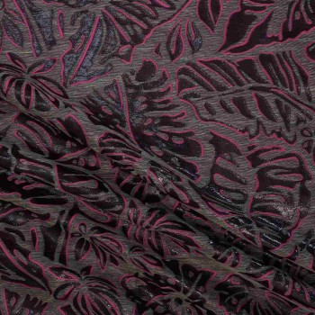 Jacquard hojas fondo cÁÑamo fuxia