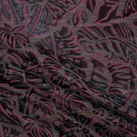 Fuxia jacquard hojas fondo cÁÑ