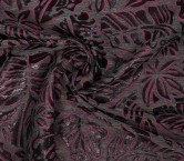 Fuxia jacquard hojas fondo cÁÑ