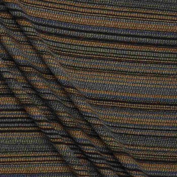 Rayas lana/lamÉ de 5 colores azul marron