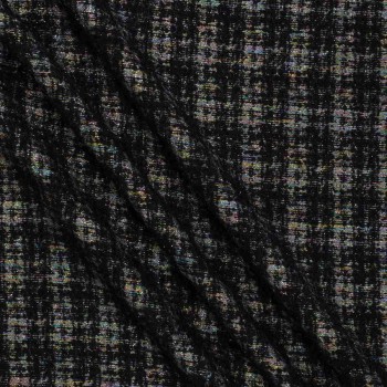 Jacquard lana y lamÉ multicolor negro