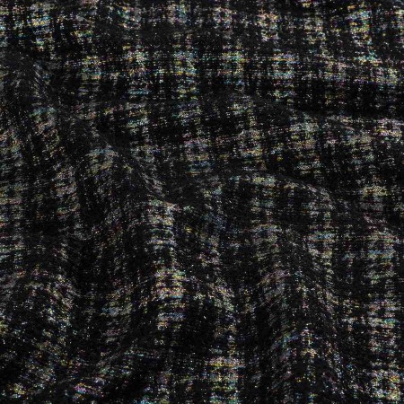 Jacquard lana y lamÉ multicolor negro