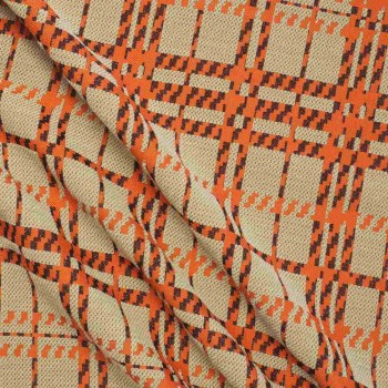 Cuadro de lana con detalle lamÉ marron