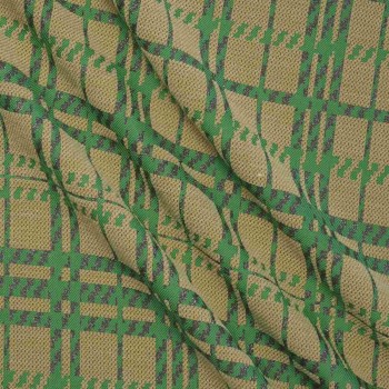 Green cuadro de lana con detal