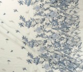 Jardin floral bordado azul
