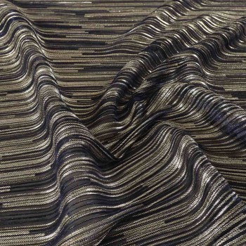 Navy striped pleated with foil