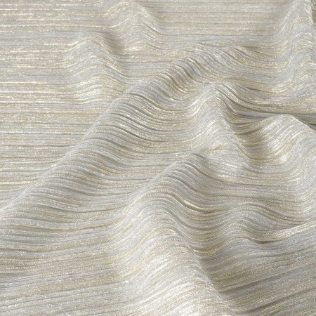 Plisado rayas con foil gris perla
