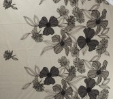 Flor organza bordada tul negro