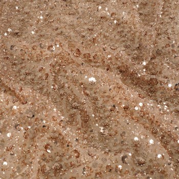 Champany bead flowers on tulle