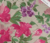 Pink lilak embroidered flower