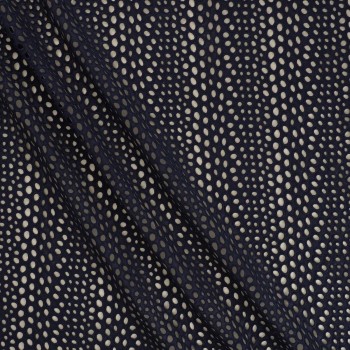 Navy embroidered cotton voile