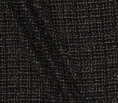 Tweed de cuadros lame negro