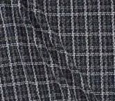Tweed de cuadros y brillos navy