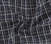 Tweed de cuadros y brillos navy