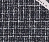 Tweed de cuadros y brillos navy