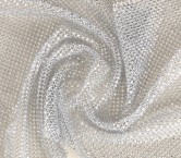 Silver sequins on net