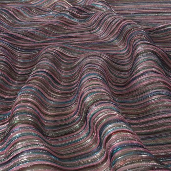 Multicolor  pleated stripes wi