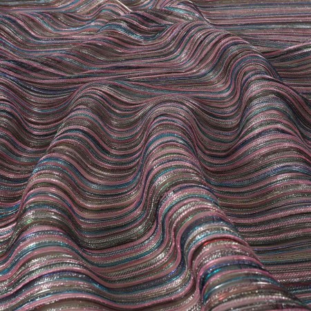 Multicolor  pleated stripes wi