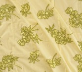 Yellow glitter embroidered cot