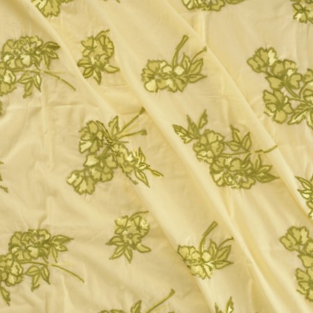 Yellow glitter embroidered cot