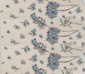 Blue turquoise embroidered flo