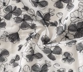 White black embroidered cotton