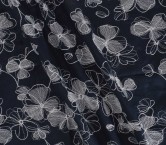 White black embroidered cotton