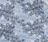 Hojas bordadas en organza navy