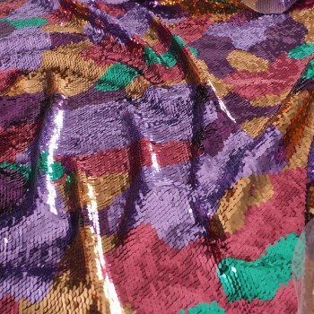 Violet pink multicolor sequins