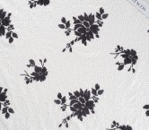 White black embroidered cotton