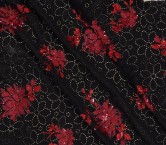 White black embroidered cotton