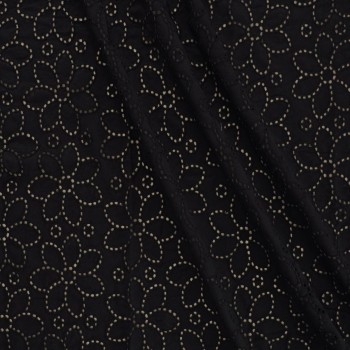 Black cotton eyelet