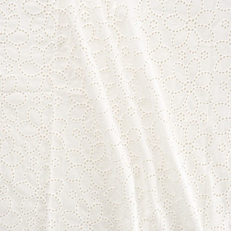 White cotton eyelet