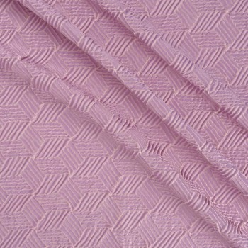Lilac jacquard cloqu? geom?tri