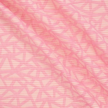 Pink geometric jacquard