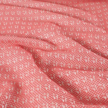Coral rustic jacquard
