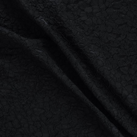 Black jacquard cloqu? floral