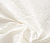 White jacquard cloqué floral