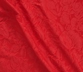 Red jacquard cloqué floral