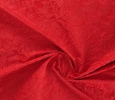 Red jacquard cloqué floral