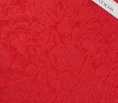 Red jacquard cloqué floral