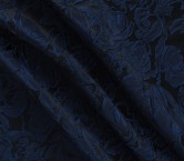 Red jacquard cloqué floral