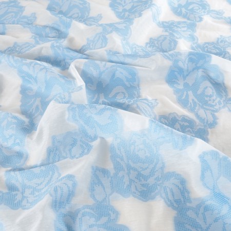 Blue jacquard fil coup?