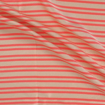 Coral striped jacquard